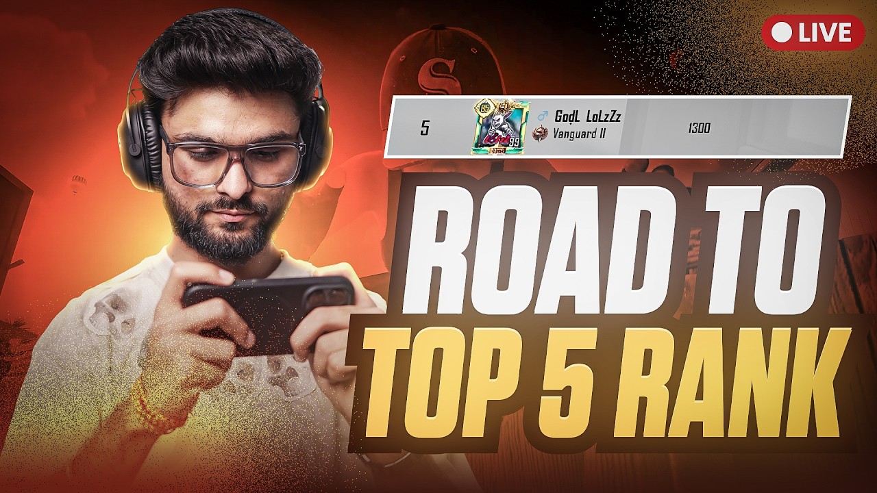 AAJ TOP 5 HOKE RAHEGA | CONQUEROR RANK PUSH | BGMI LIVE
