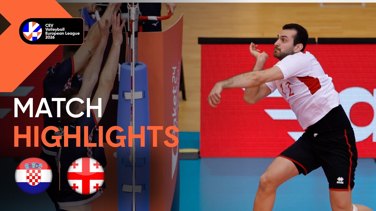 Highlights | Croatia vs Georgia | CEV Volleyball European League 2026 | Men