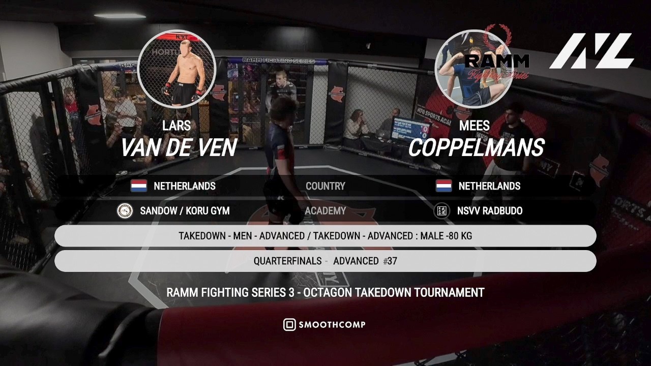 Lars van de Ven vs. Mees Coppelmans | Advanced -80kg Quarterfinal | RAMM TAKEDOWN TOURNAMENT
