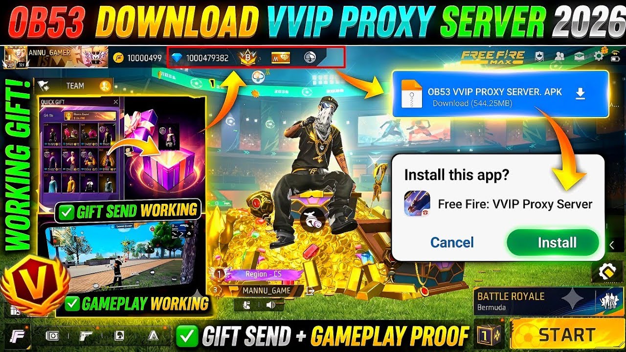 How To Download Proxy Server 💯😱🔥, proxy Server Free Fire Kaise Download Karen, VVIP Proxy Server ff backdrop