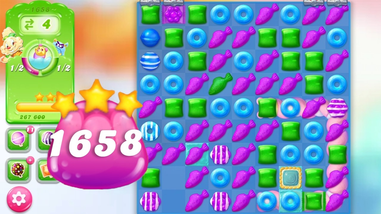 Candy Crush Jelly Saga Level 1658 || 3 Stars 🌟🌟🌟