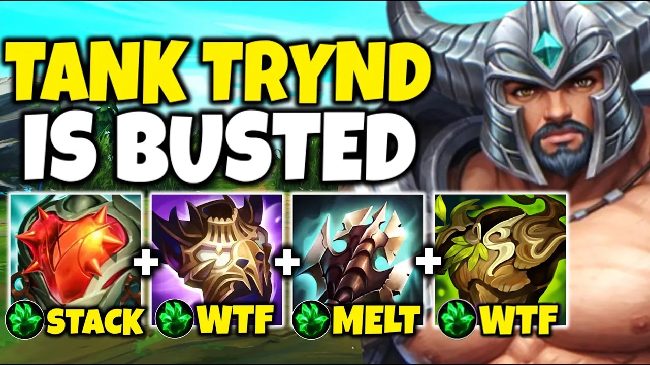 TANK TRYNDAMERE IS NO LONGER A MEME BUILD... (8000+ HP, HEARTSTEEL BUFFS) backdrop
