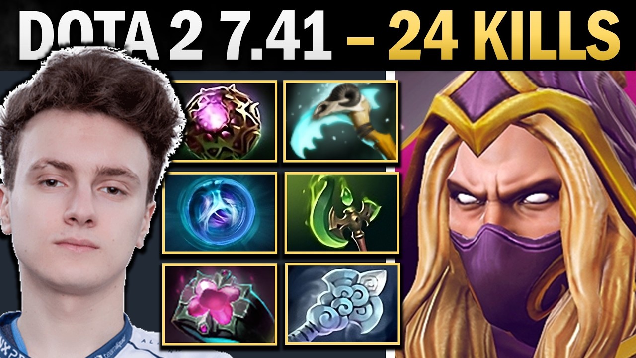 Invoker Dota 2 7.41 with 24 Kills and Parasma - Dota Gameplay