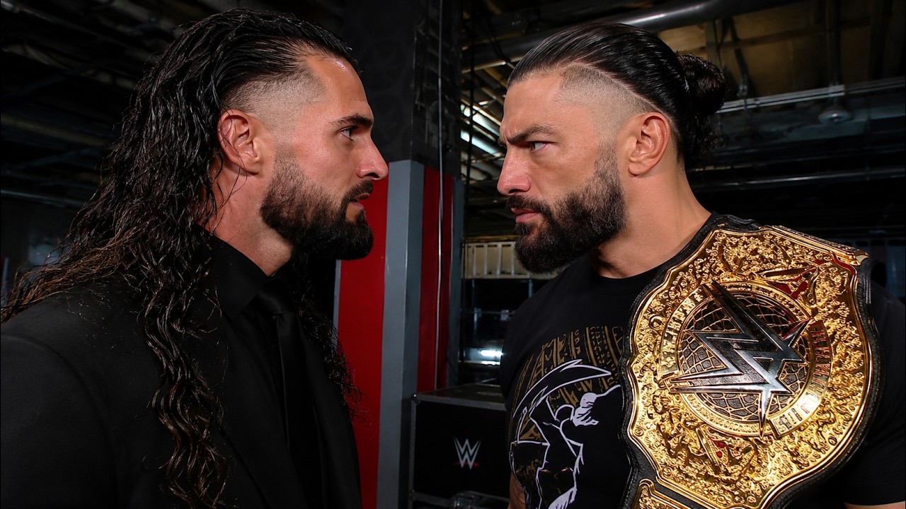 Seth Rollins Calls Out Roman Reigns for the World Heavyweight Championship backdrop