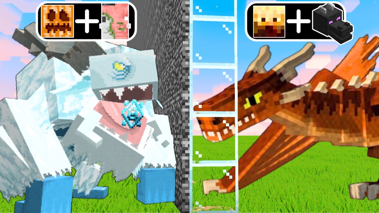 MOB TOURNAMENT, But I Can COMBINE Mobs | Minecraft Mob Battle background