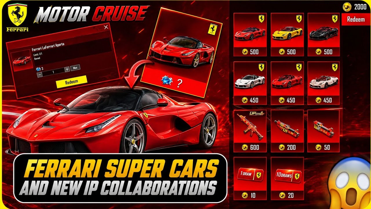 😱 Ferrari Super Cars Is Here | 3 New IP Collaborations Revealed From PUBG Mobile The 4.5 Update