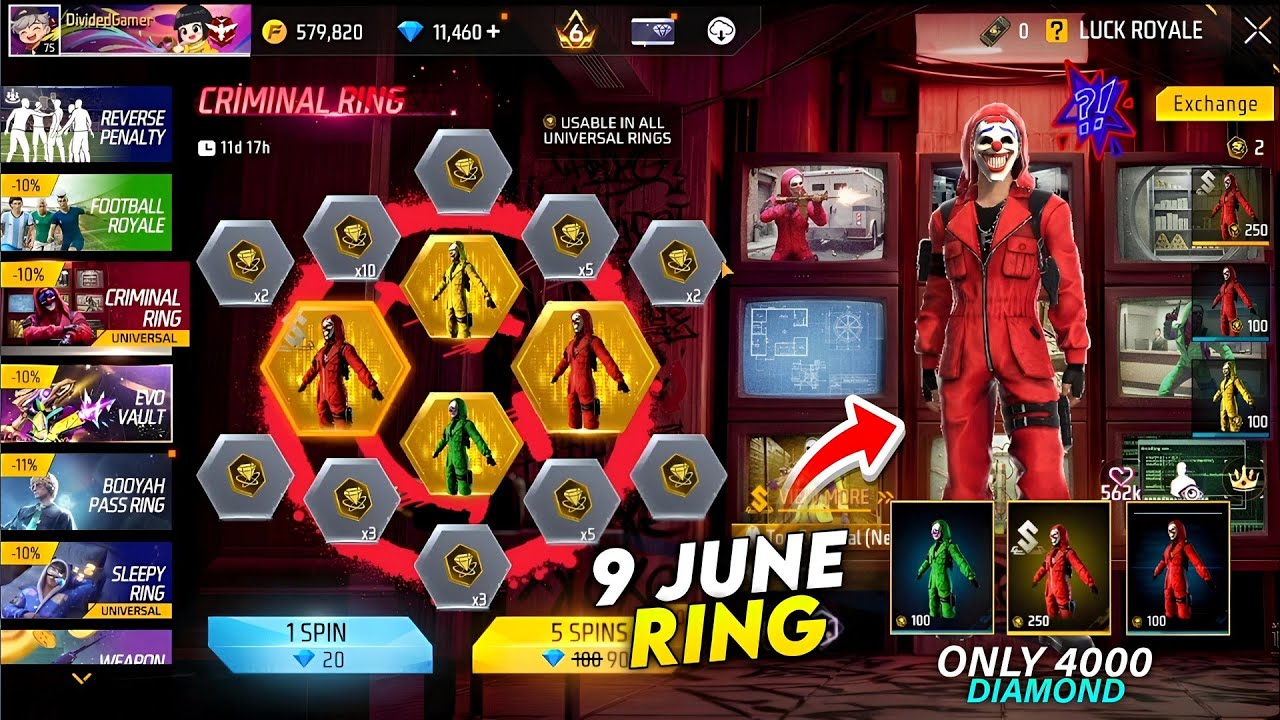 Criminal Bundle Return Free Fire💎🤯 l Next Ring Event Ff l Ff New Event l Free Fire New Event backdrop