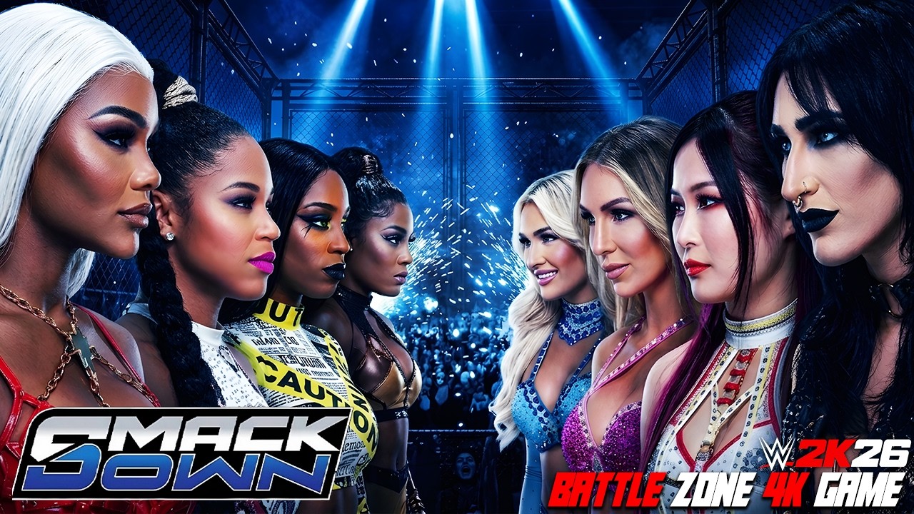 Rhea Ripley Iyo Sky Charlotte Flair Tiffany Stratton vs Jade Cargill Bianca Belair Naomi Lash Legend