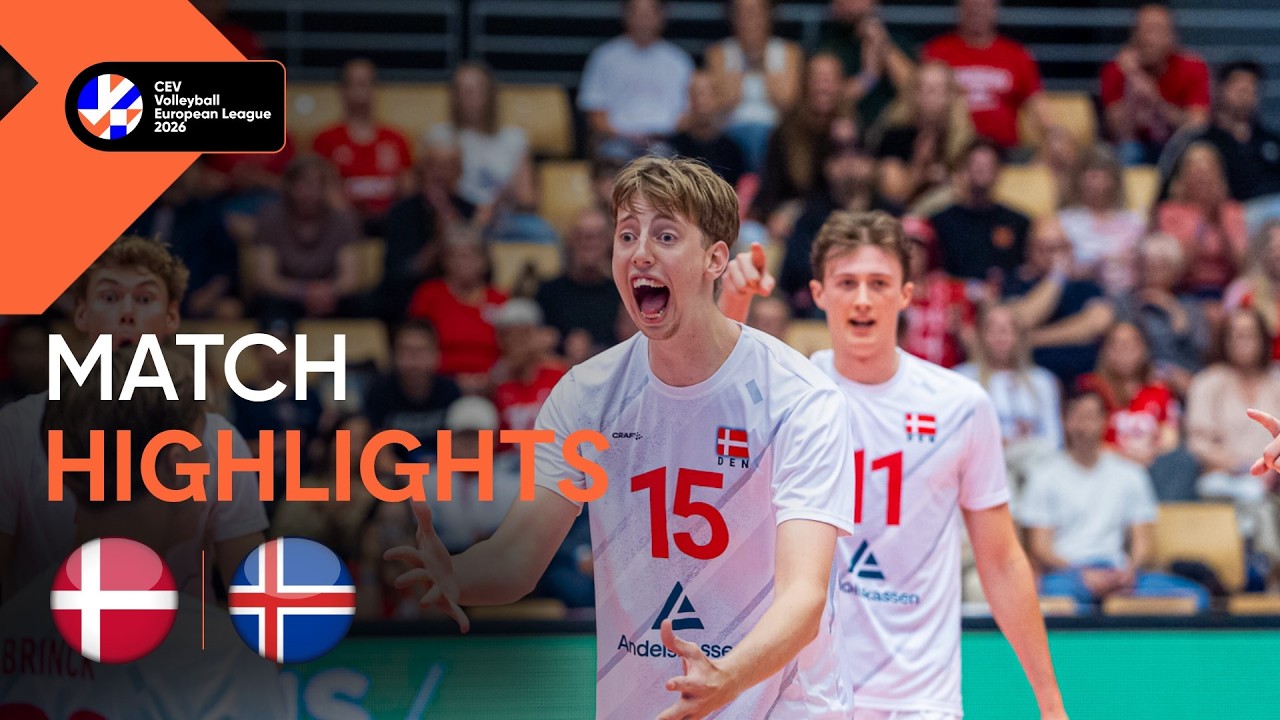 Highlights | Denmark vs Iceland | CEV Volleyball European League 2026 | Men