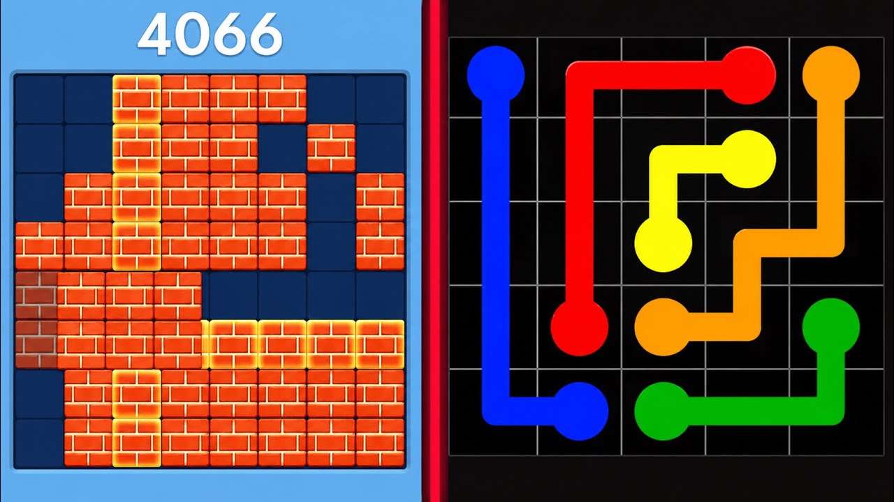 Block Blast Puzzle ๐งฉ VS Flow Free Puzzle ๐ด๐ข๐ต๐ก All Levels Satisfying Mobile Gameplay ๐ฑโจ๐ฅ