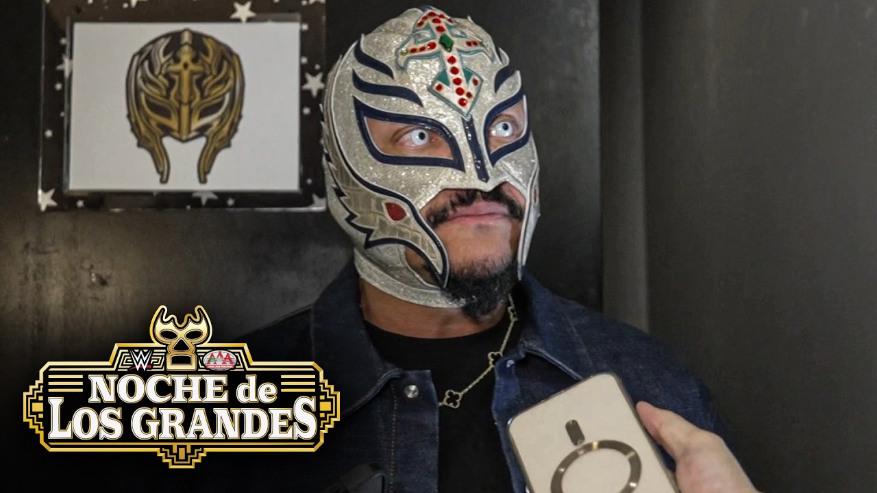 AAA General Manager Rey Mysterio discusses huge upcoming events: Noche de Los Grandes, June 6, 2026 backdrop