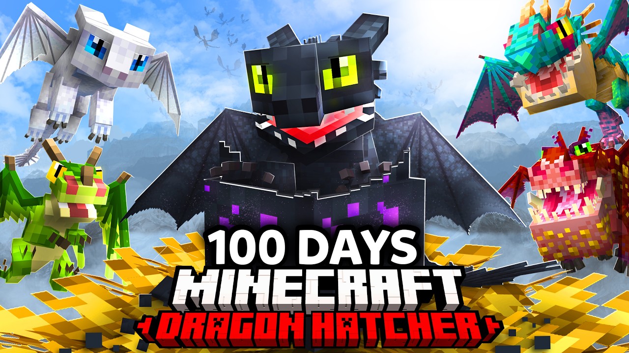 I Survived 100 Days as a DRAGON HATCHER in How To Train Your Dragon Minecraft Hardcore! backdrop