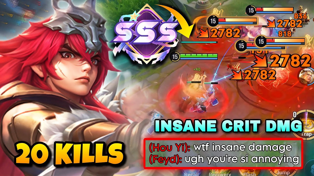 CHINA CHANO HARD CARRYING 3 THROWERS WITH THIS BRUTAL CRIT DAMAGE BUILD! | HONOR OF KINGS
