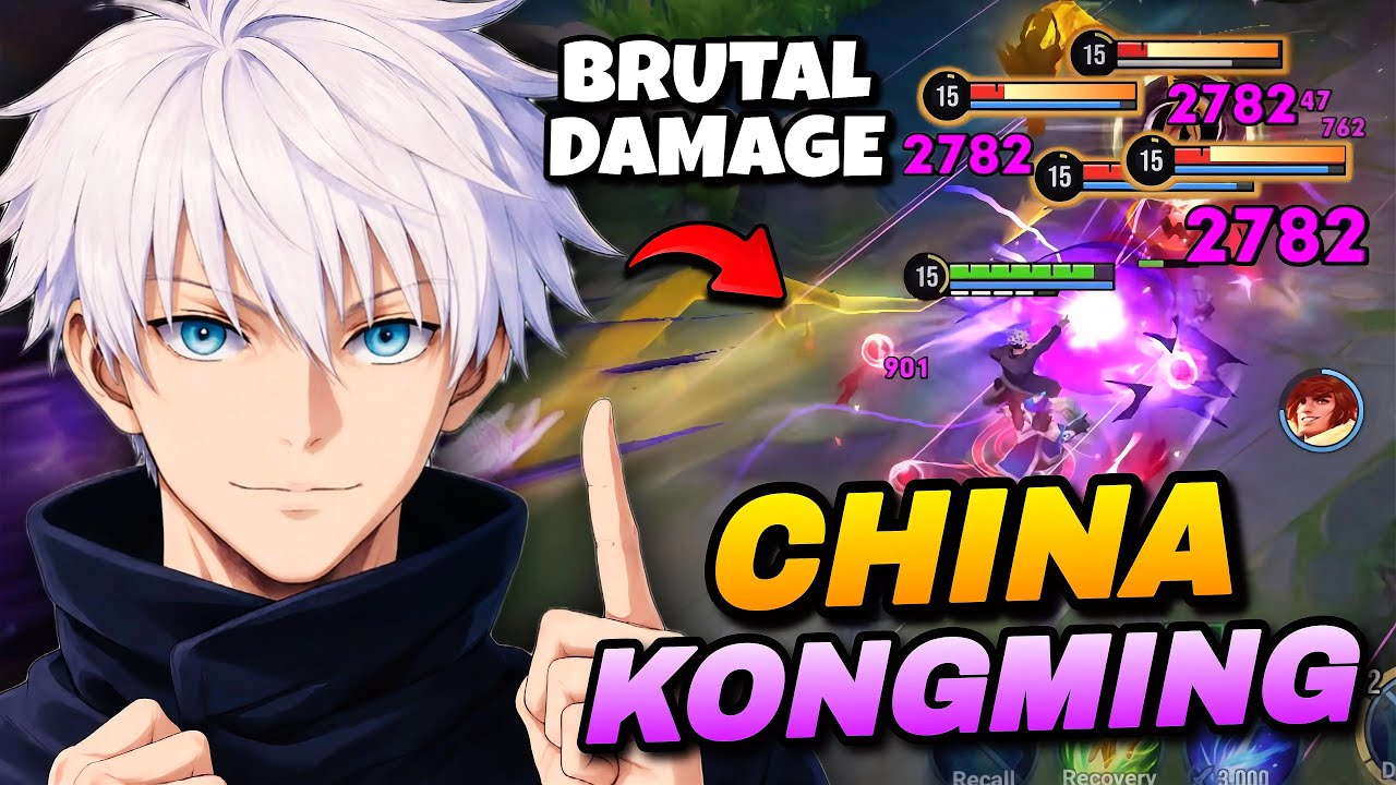 CHINA KONGMING GOJO SATORU SKIN CAN EASILY BULLY & BURST ENEMIES IN RANK! | HONOR OF KINGS