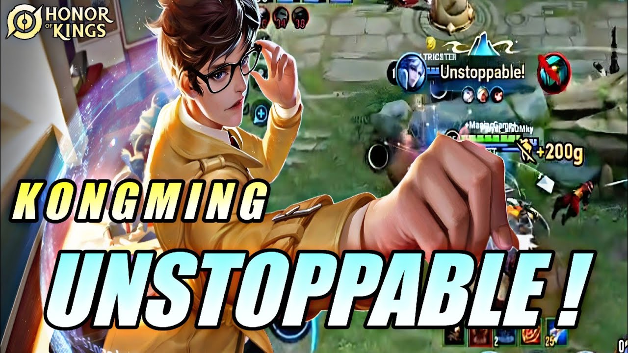 UNSTOPPABLE! Kongming Pro Gameplay - Best Jungle | Honor Of Kings (HOK)