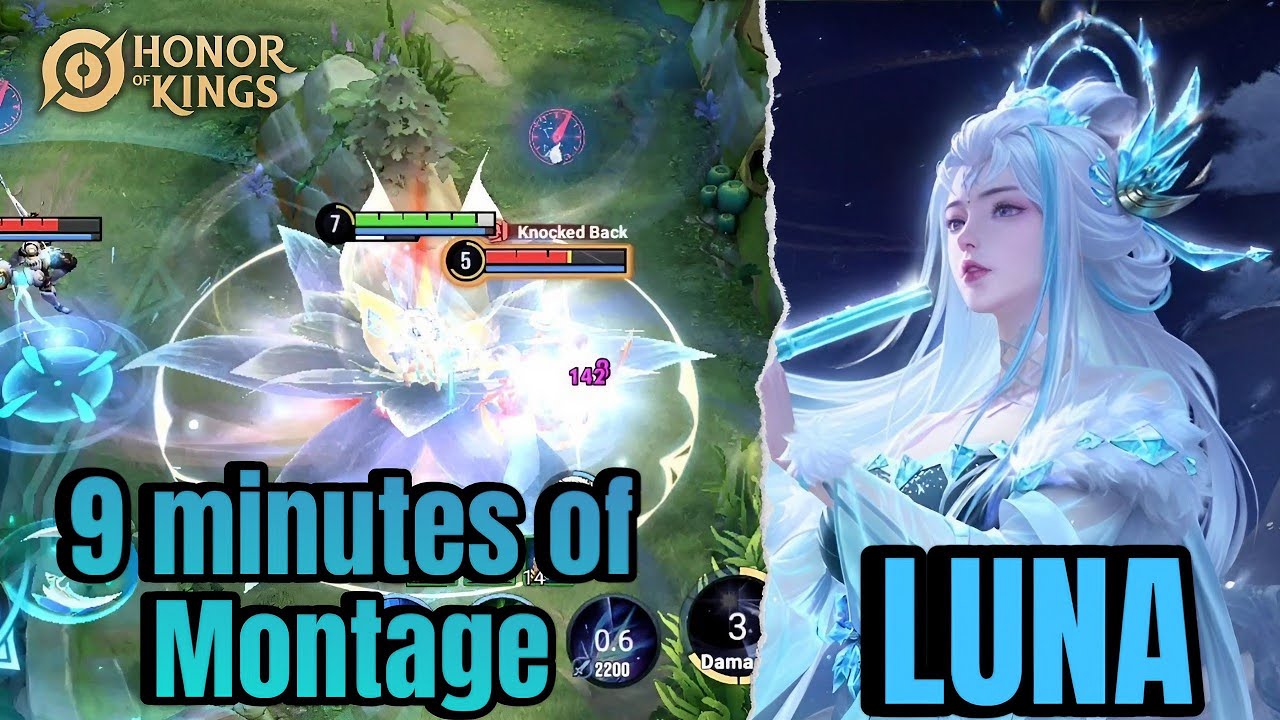 Luna Honor of Kings 9 minutes of Montage trying to be better + Pentakill ЁЯй╡ background