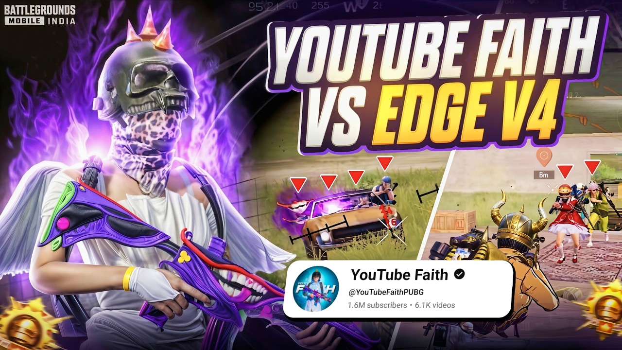 EdgeV4 VS @YouTubeFaithPUBG 💀 | BGMI / PUBG CLUTCH HIGHLIGHTS