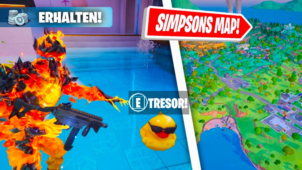 V-BUCKS erhalten, SECRET Tresore & SIMPSONS MAP! đ ALLE Geheimnisse in Fortnite Season 3