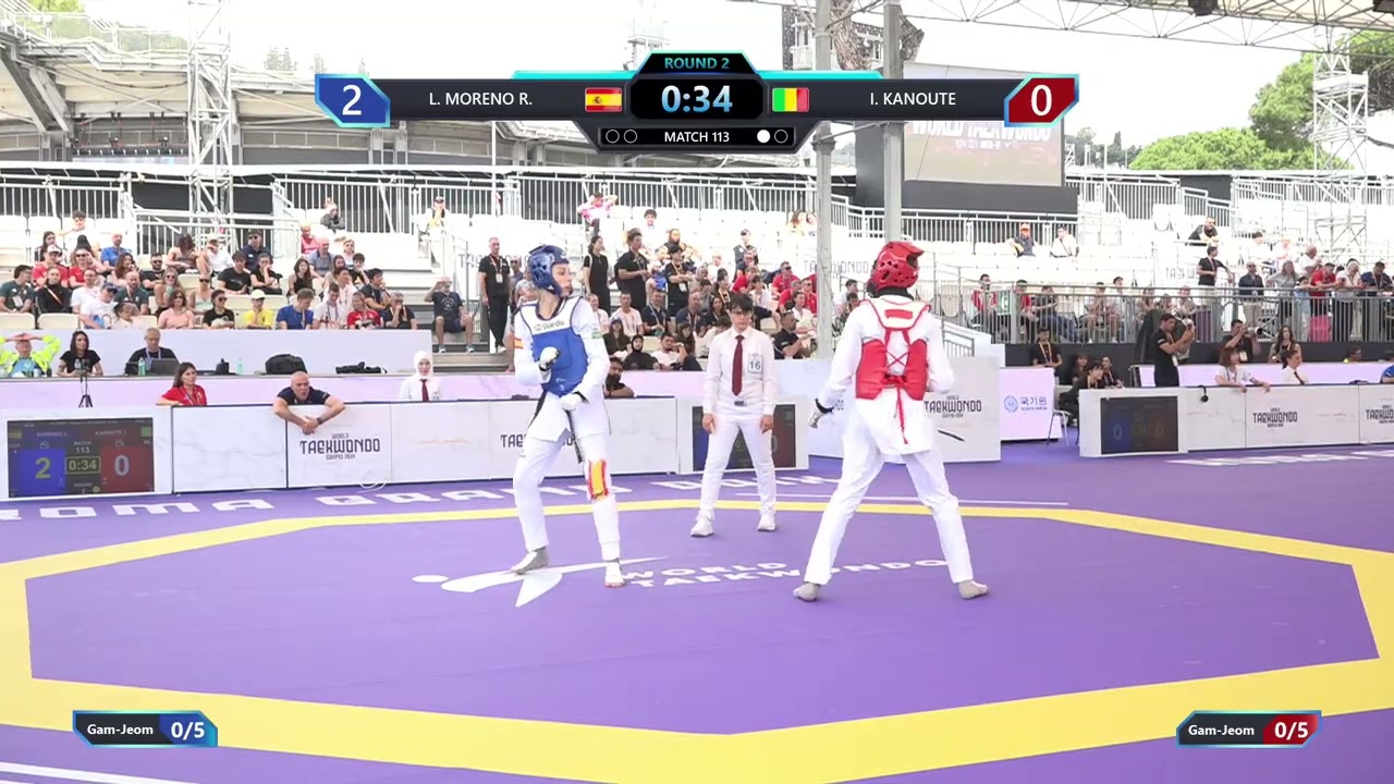 113 Round of 32 Women 67kg ESP L MORENO R MLI I KANOUTE PGM