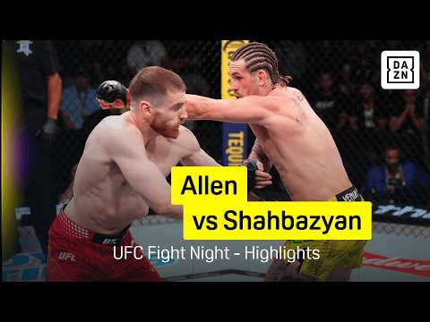 Brendan Allen vs Edmen Shahbazyan | UFC Fight Night | DAZN Highlights