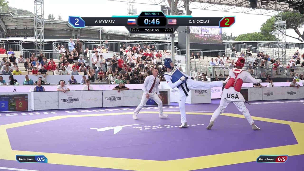 126 Quarterfinals Men 80kg RUS A MYTAREV USA C NICKOLAS PGM
