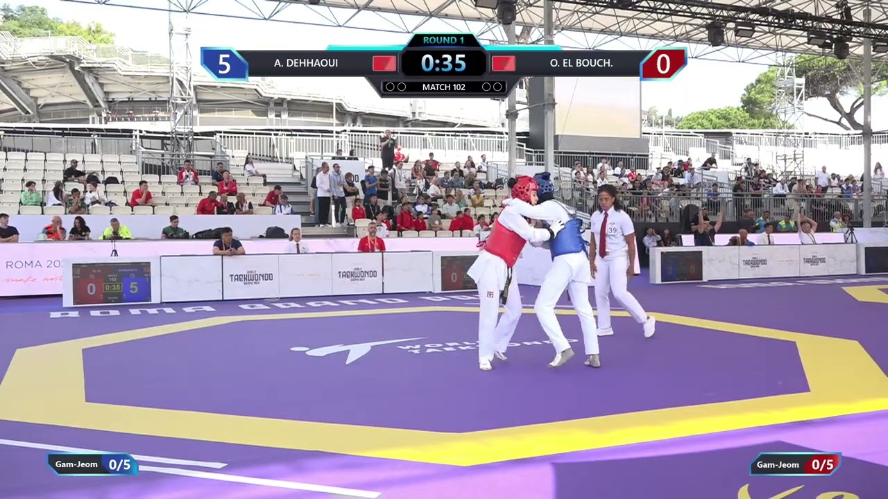 102 Round of 32 Women 57kg MAR A DEHHAOUI MAR O EL BOUCH PGM