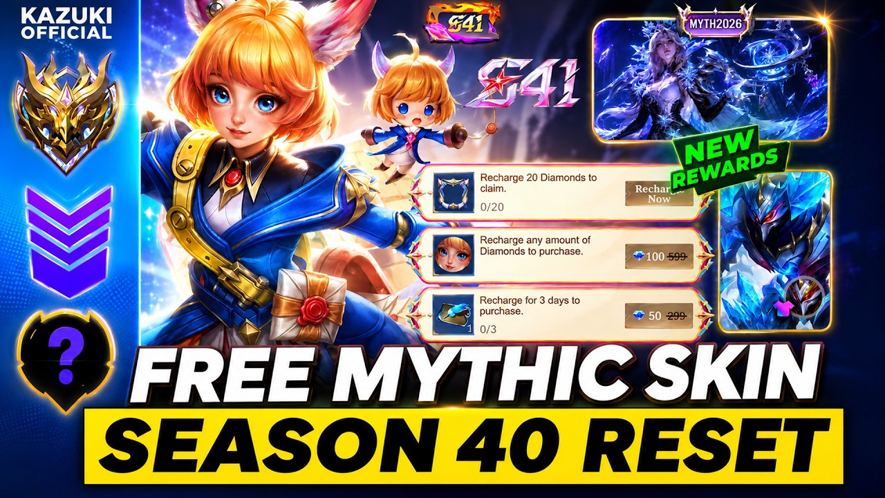 NEW SKINS + REVAMP HEROES | BP AND SKINS AT THE END OF SEASON | SEASON 40 RESET | SACRLET EMBERS