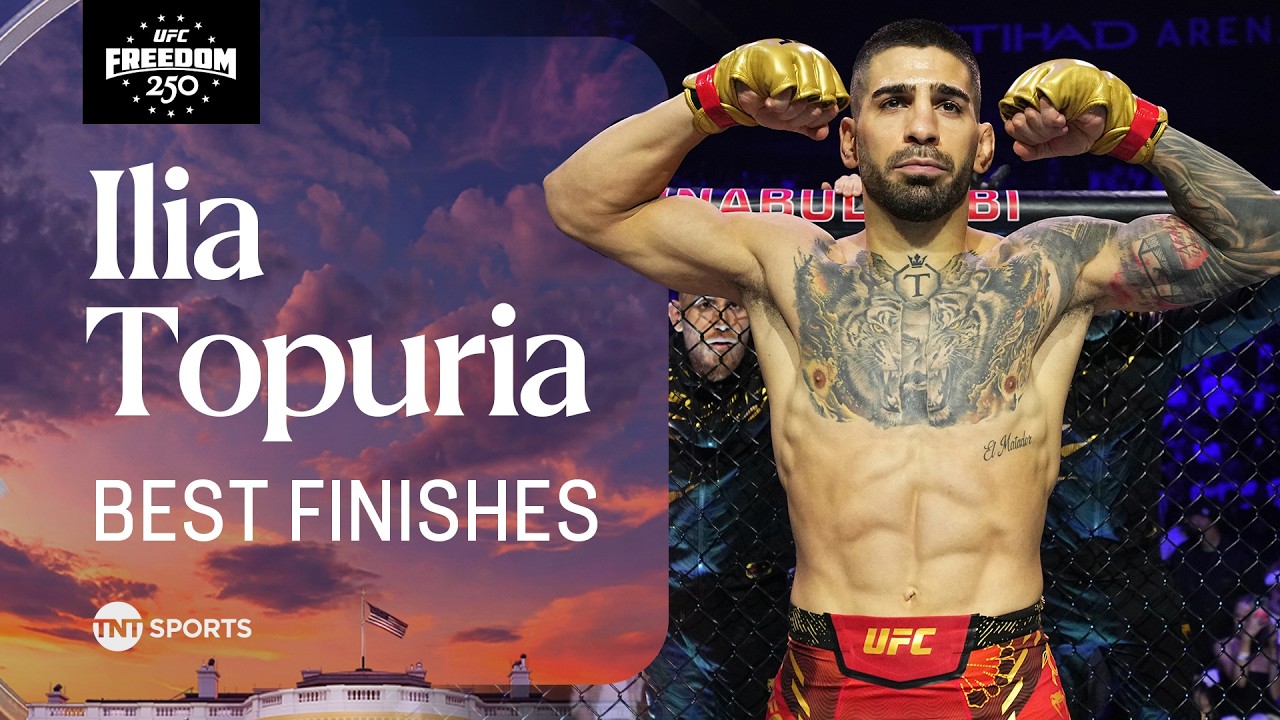 "HE'S EXTRAORDINARY!" đ€© Ilia Topuria's INCREDIBLE UFC finishes #UFCFreedom250