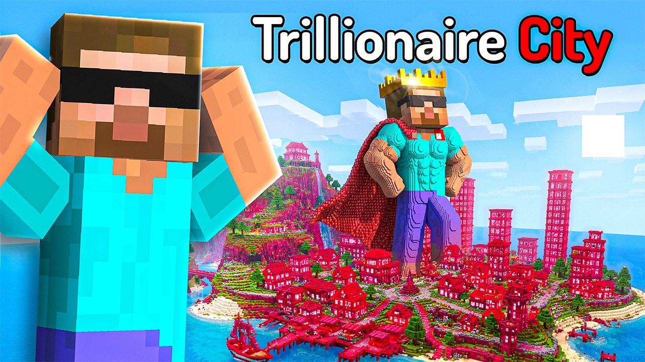 How I Became the KING of this Trillionaire Villager City in Minecraft!