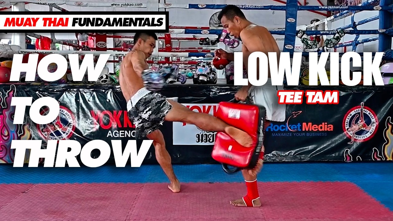 How to Throw a Right Low Kick | Muay Thai Fundamentals background