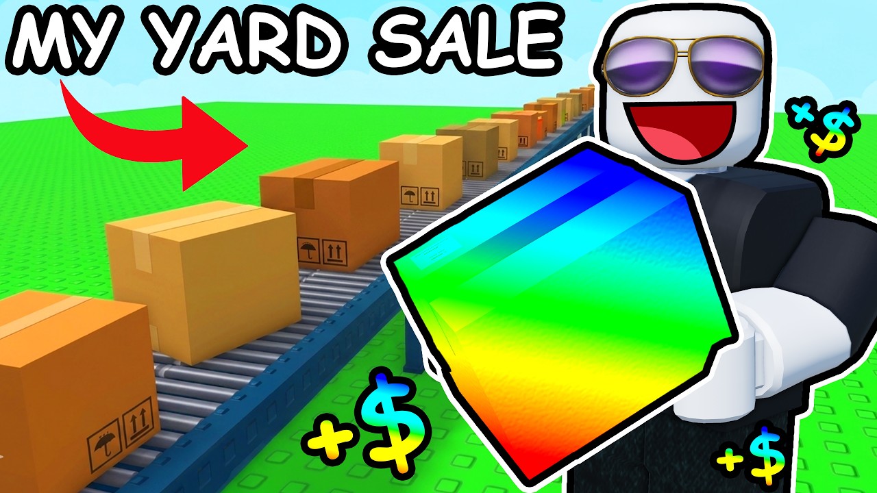 Opening a YARD SALE in Roblox to make MILLIONS... background