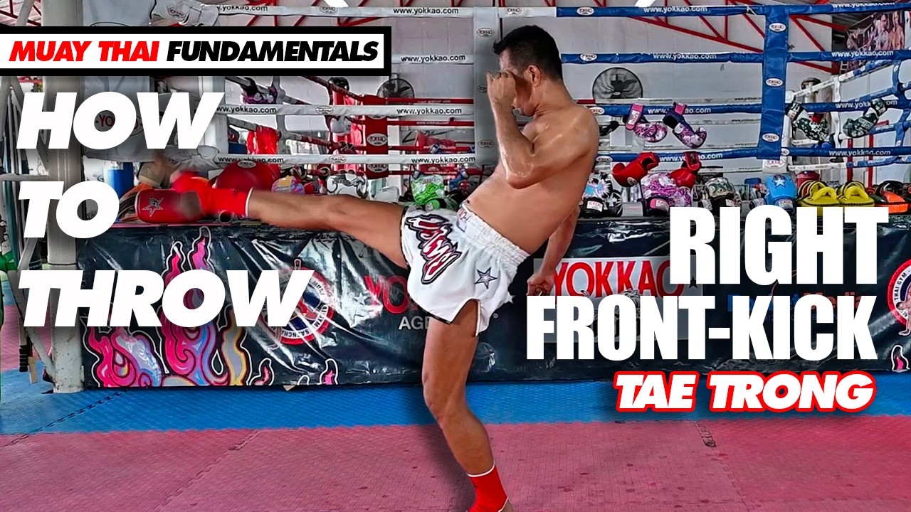 How to Throw a Right Push Kick (Teep) | Muay Thai Fundamentals background
