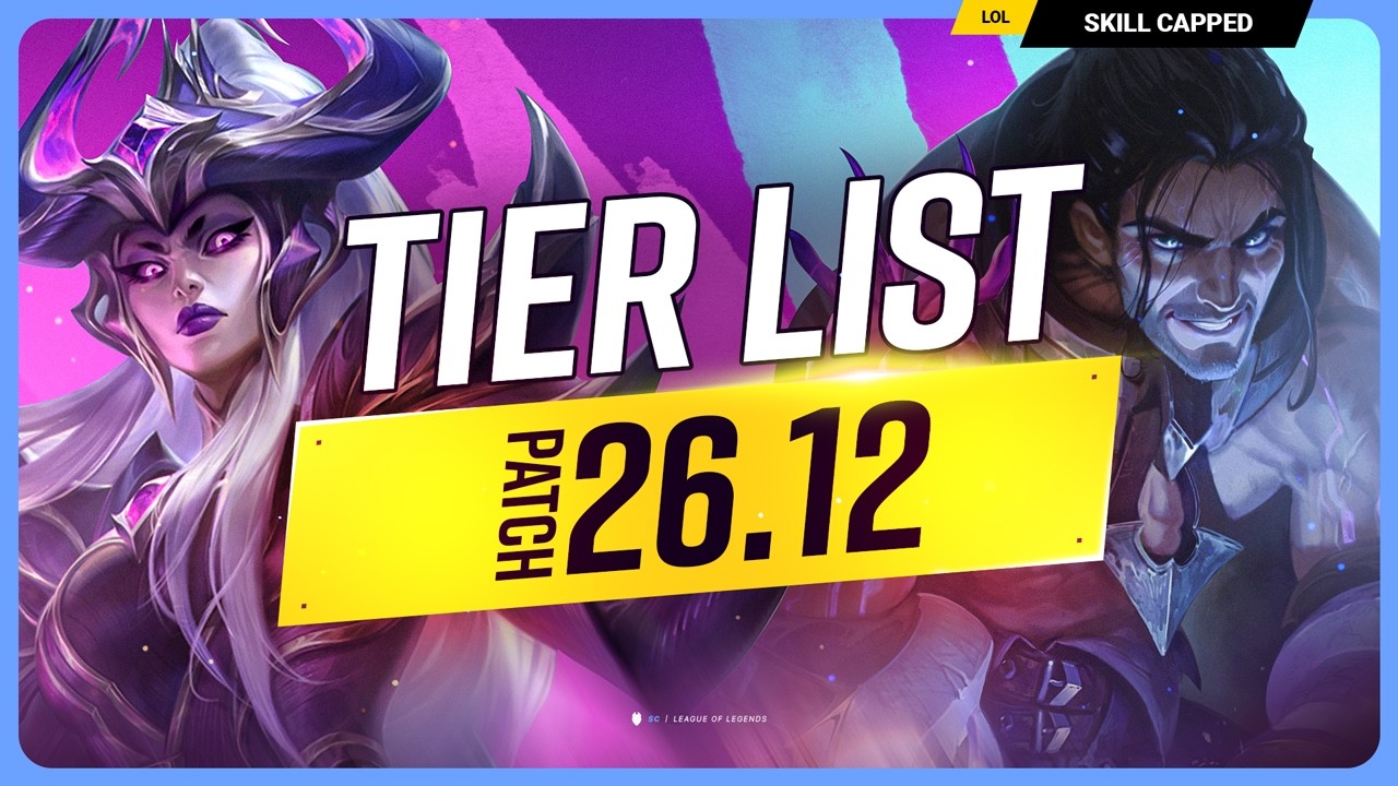 NEW TIER LIST for PATCH 26.12 - League of Legends background
