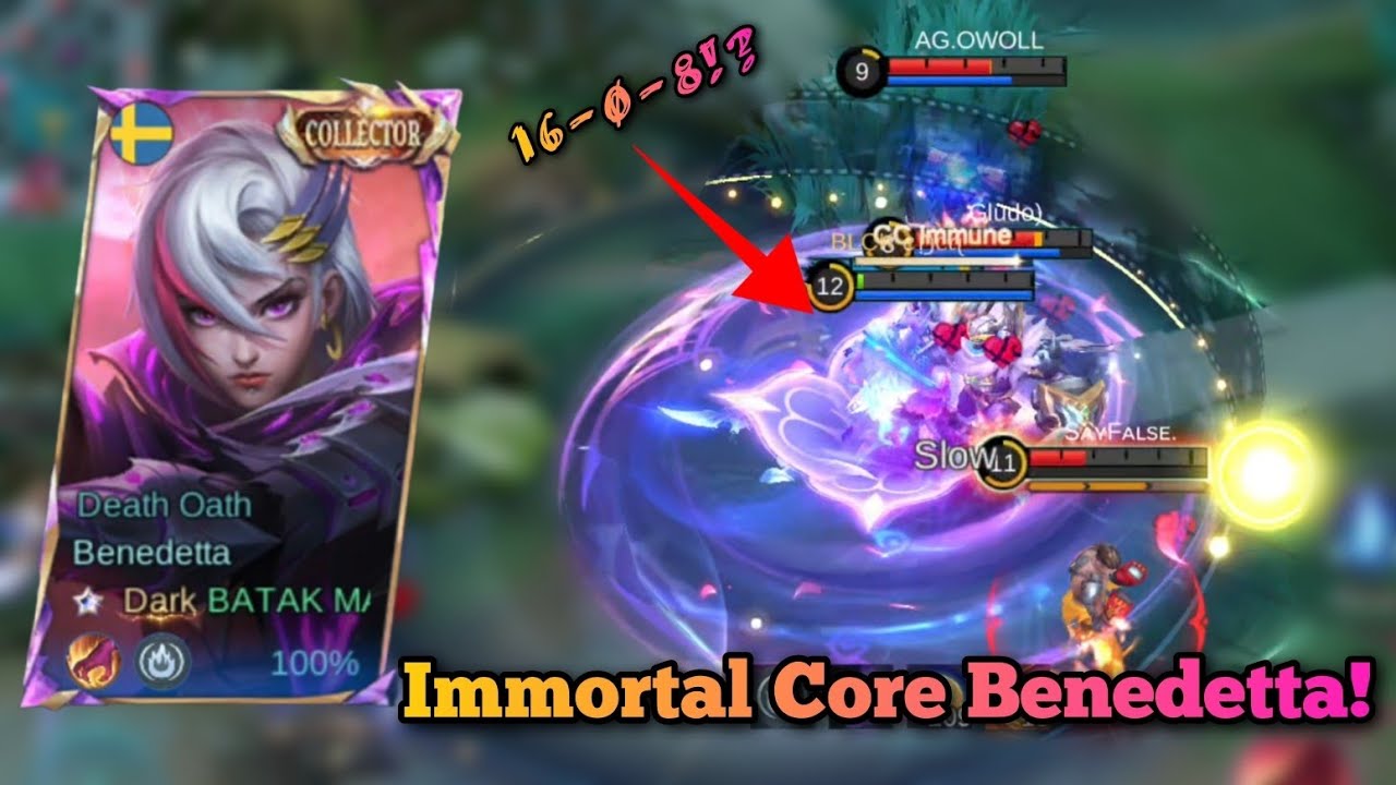 Here Comes The Collector ‼️ Benedetta Core Gameplay | Emblem | Build | Rotation⁉️👀 #mobilelegends