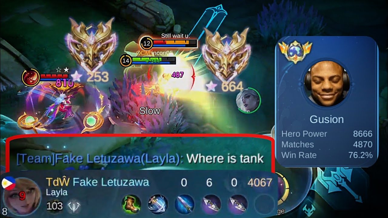 When You Get RANDOM KID In High Rank But You Play Gusion😂 (99% will lose)