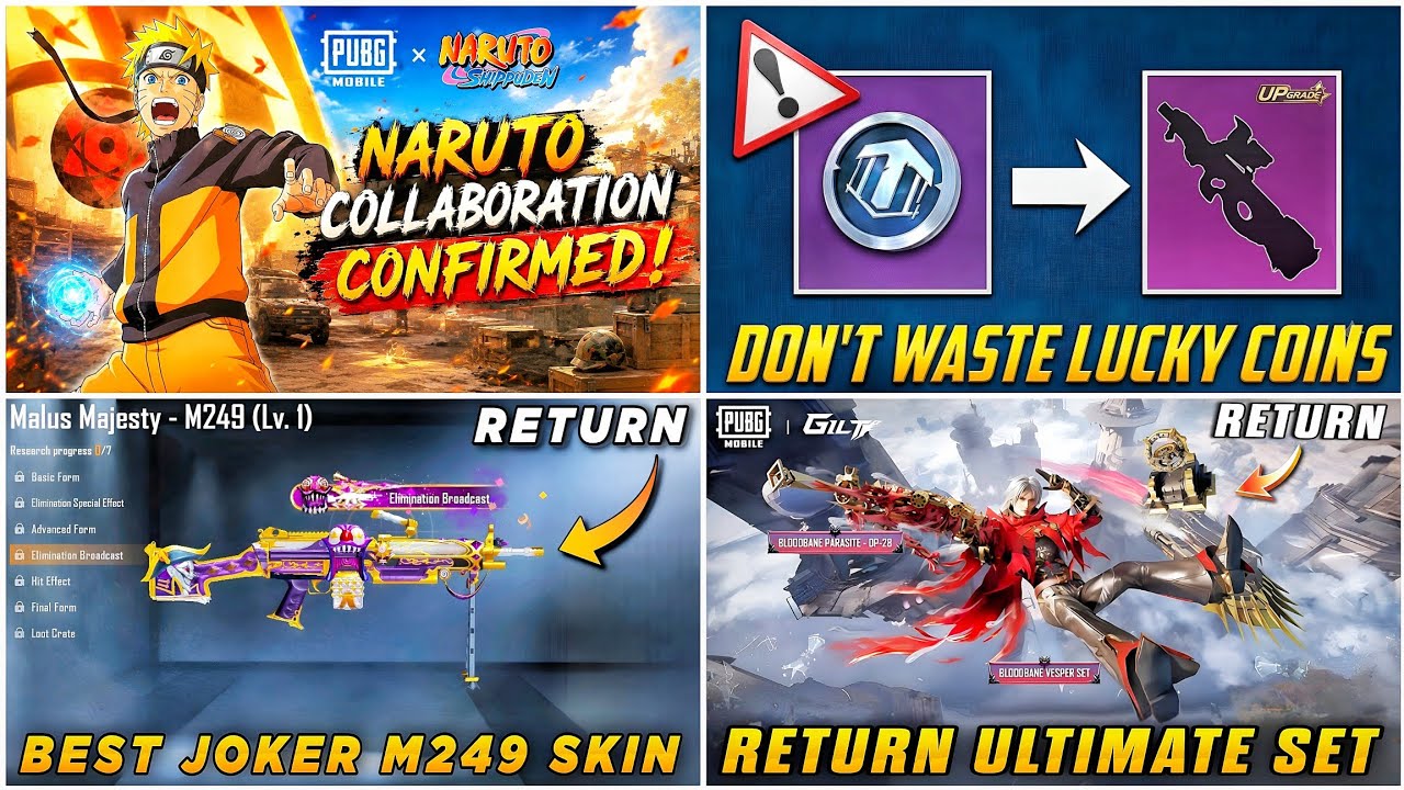 đŽ Naruto Is Coming In 4.5 Update â
Don't Waste Lucky CoinS â Joker M249 Return đ€© Return Ultimate Set