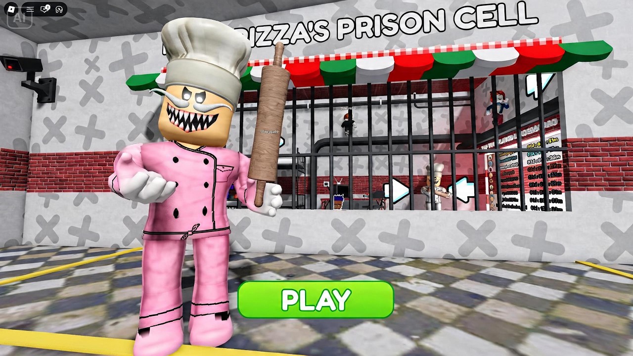 PAPA PIZZA'S PRISON RUN! Obby roblox Gameplay Walkthrough No Death 4K