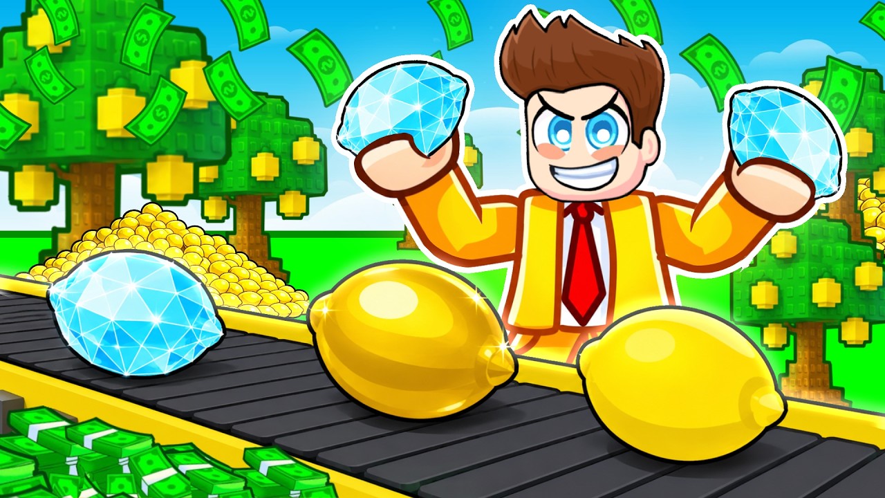 I BECAME A TRILLIONARE BY SELLING LEMONS IN ROBLOX !!