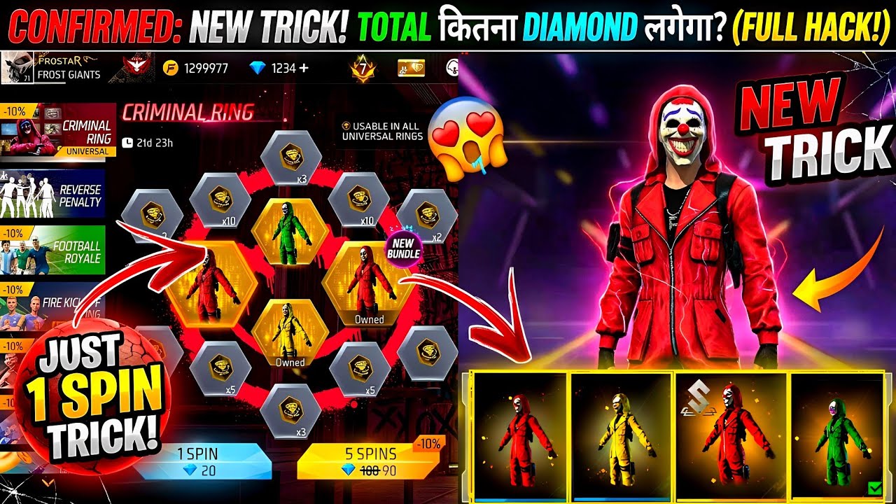 New Criminal Ring Event Free Fire Spinđ„đ„ł|Free Fire New Event | Ff New Event Today | New Event Today