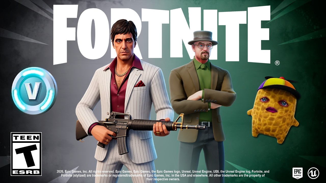 Fortnite's *NEW* Updates! (BURNT PEANUT SPRITE, FREE Rewards, Breaking Bad, ALL Sprites) background