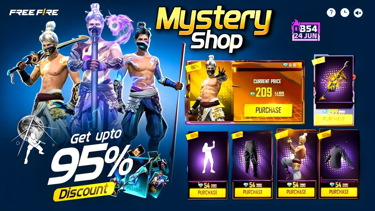Ob54 Update 💥 Next Mystery Shop Event Ff 🤯🥳| free fire new event | ff new event | new event ff