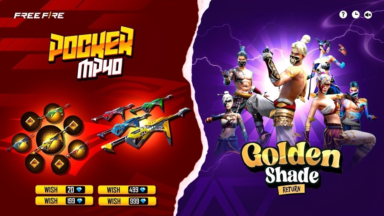 Golden Shade Bundle Return 💯 Confirm আসছে | Poker Mp40 Return Event Free Fire | Free Fire New Event