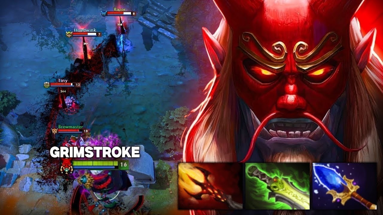 33 Kills Grimstroke One Shot New Meta🔥🔥🔥7.41d Insane Damage | Dota 2 Gameplay