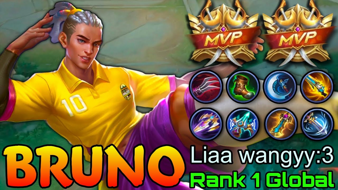 No.1 Bruno 80% Win Rate Build - Top 1 Global Bruno by Liaa wangyy:3 - Mobile Legends