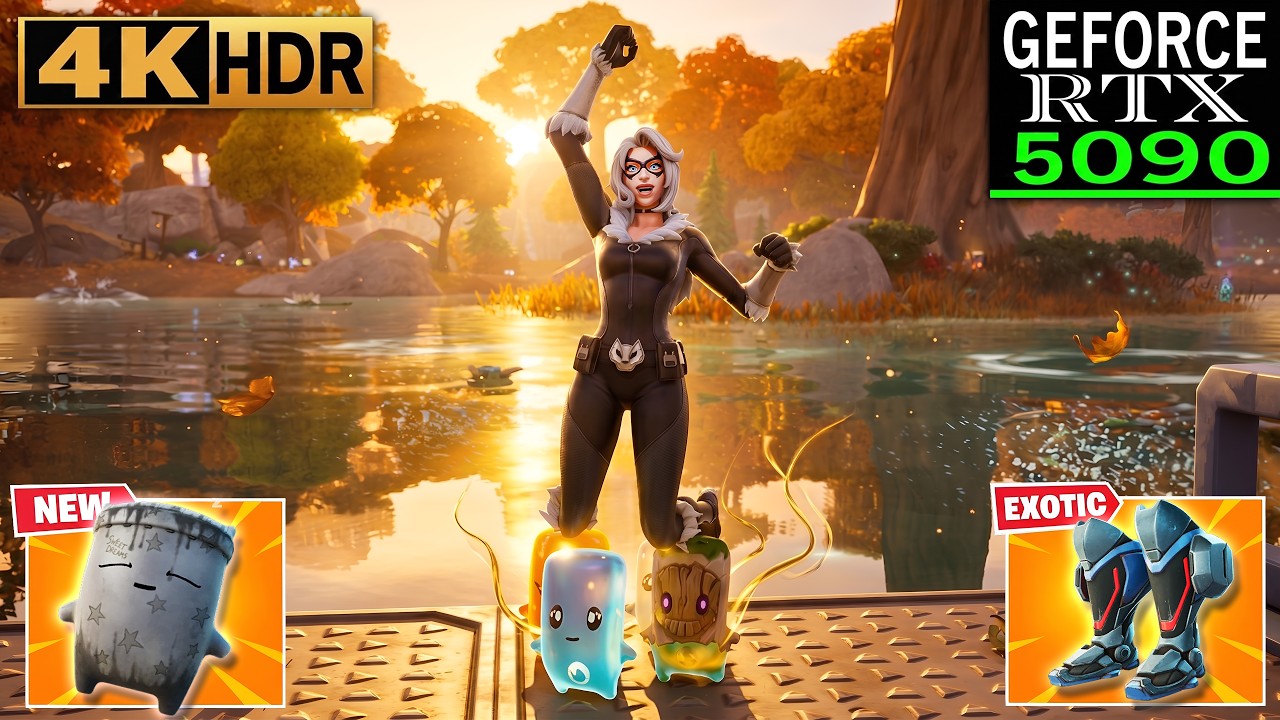 Fortnite Zero Build Gameplay | Black Cat Skin 4K Max Graphics (Chapter 7 Season 3)