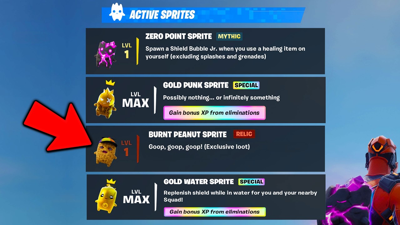 FINDING The RAREST SPRITES in Fortnite! (Gold, Mythic, Relic)