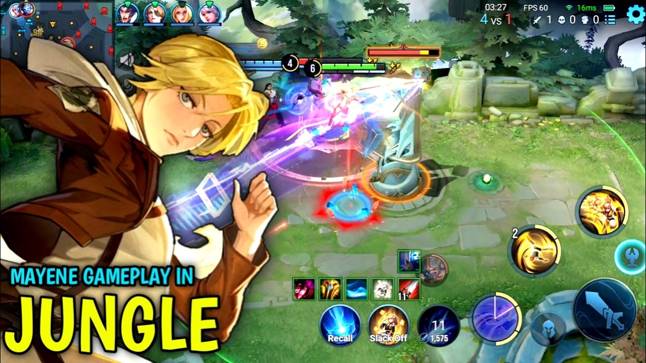 Honor of Kings : Mayene Gameplay In Jungle | Pro Build Mayene - HOK