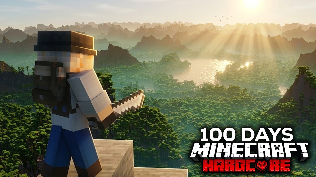 100 Days Across Amazon Jungle in Hardcore Minecraft
