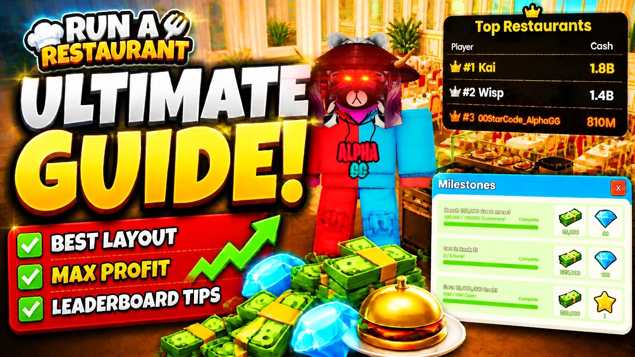 *ULTIMATE GUIDE* for Run a Restaurant!! (Roblox)