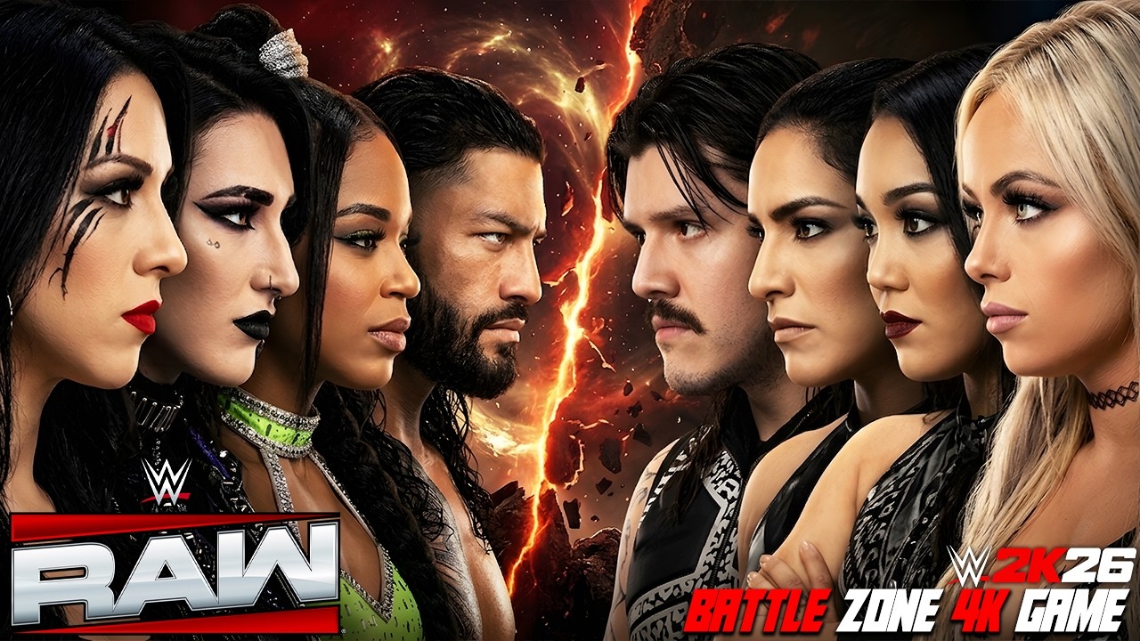 Liv Morgan Raquel Roxanne Perez Dominik vs Stephanie Vaquer Rhea Ripley Bianca Belair Roman Reigns!